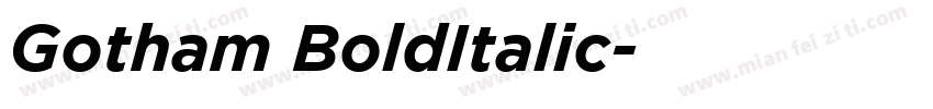Gotham BoldItalic字体转换